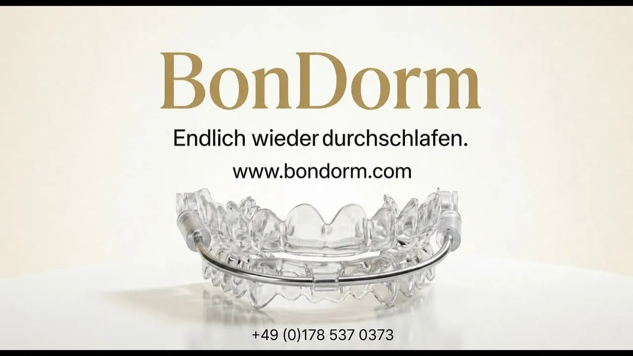 Vorschaubild: BonDorm Schnarchschiene – Aktuelle Kundeninformation 2026 (Video mit KI-Bildszenen)